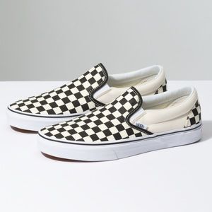 Checkerboard Slip On Vans